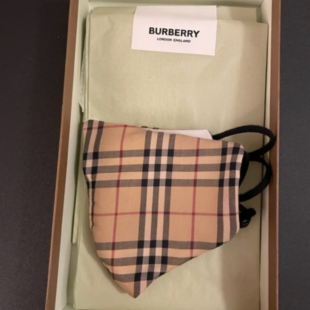 Authentic Burberry Vintage Check Face Mask